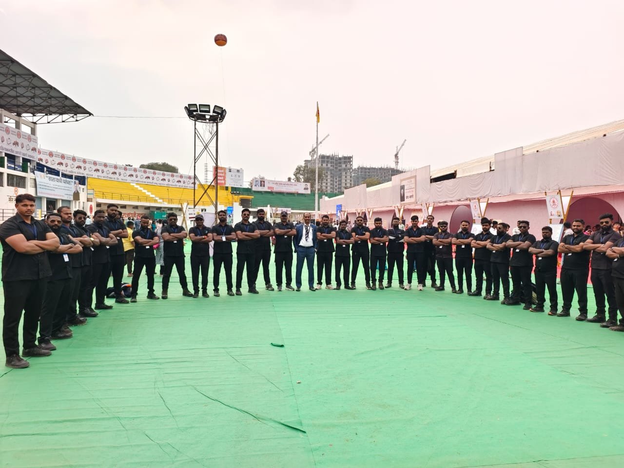 Mr. Kishore Suryavanshi, the owner of the company along with the bouncer